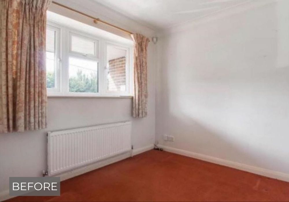 before home office renovation