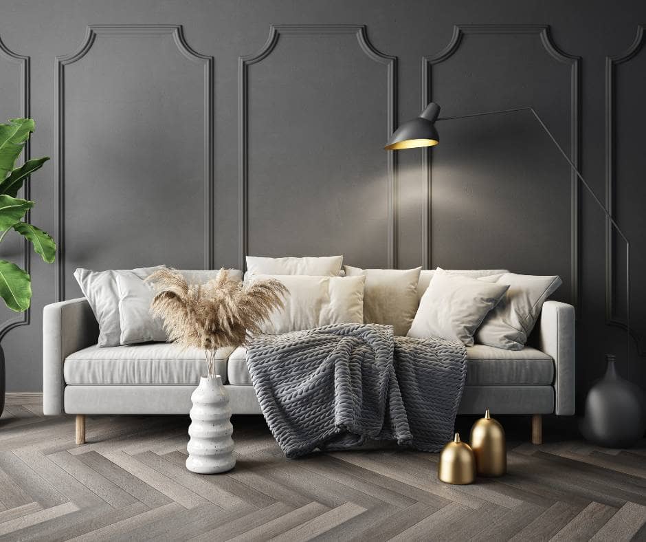carbon grey living room