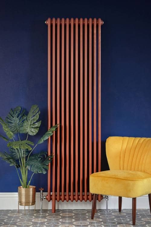 vertical copper milano windsor radiator