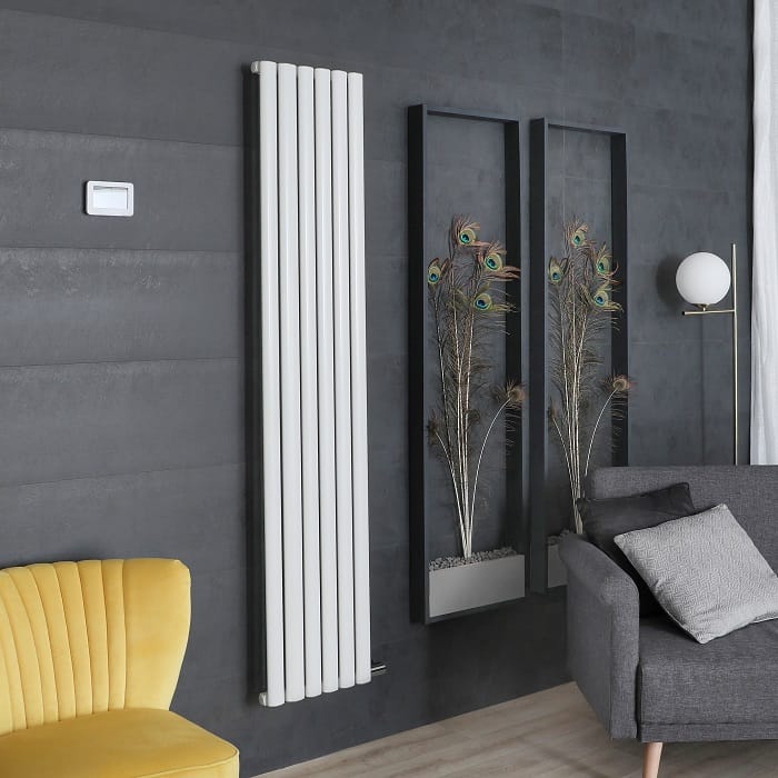 Milano Aruba Ardus white vertical dry heat radiator Milano Aruba Ardus white vertical dry heat radiator