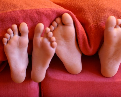 feet in bed