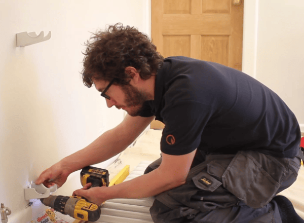 How to Install a Radiator_16_Drill Brackets to the wall How to Install a Radiator_16_Drill Brackets to the wall
