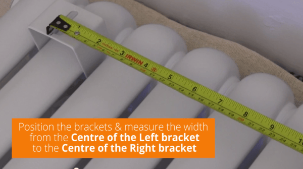 How to Install a Radiator_7_Measure Brackets 'Centre Left' to 'Centre Right' How to Install a Radiator_7_Measure Brackets 'Centre Left' to 'Centre Right'