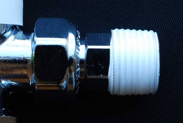 PTFE tape on male radiator valve