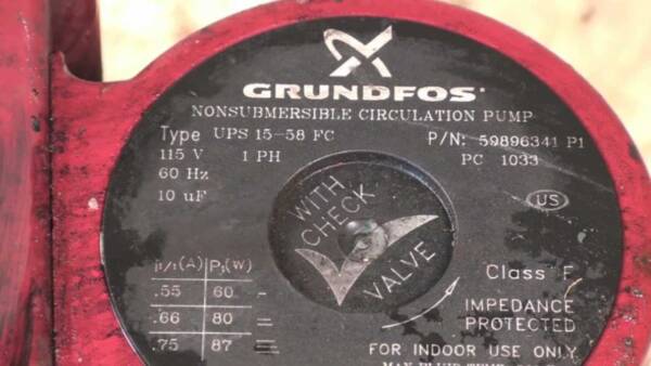 close up image of boiler pump