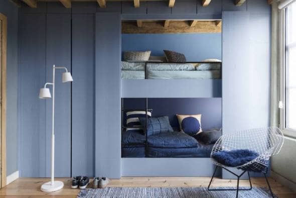 bedroom painted in denim drift dulux colour of the year