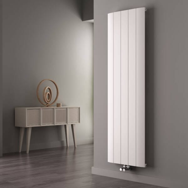 Milano Skye Aluminium Radiator Milano Skye white vertical aluminium radiator