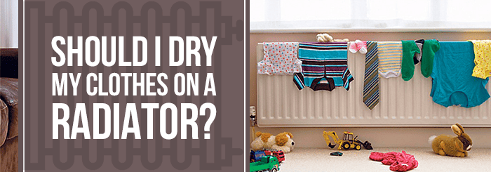 Drying clothes on a radiator