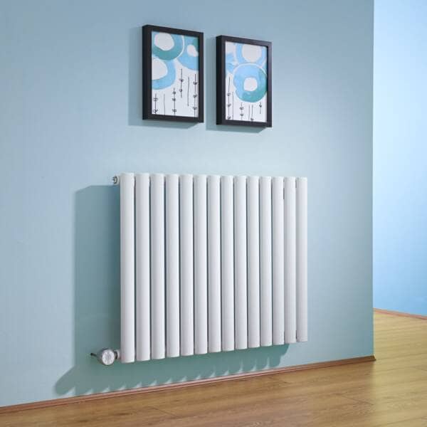 White horizontal electric milano aruba designer radiator