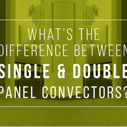 Image showing the difference between single and double panel convector radiators