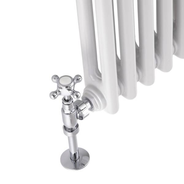 a traditional radiator valve connected to a traditional radiator a traditional radiator valve connected to a traditional radiator