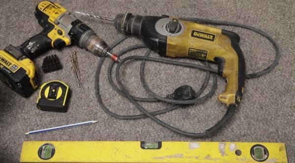 Image of tools on the floor