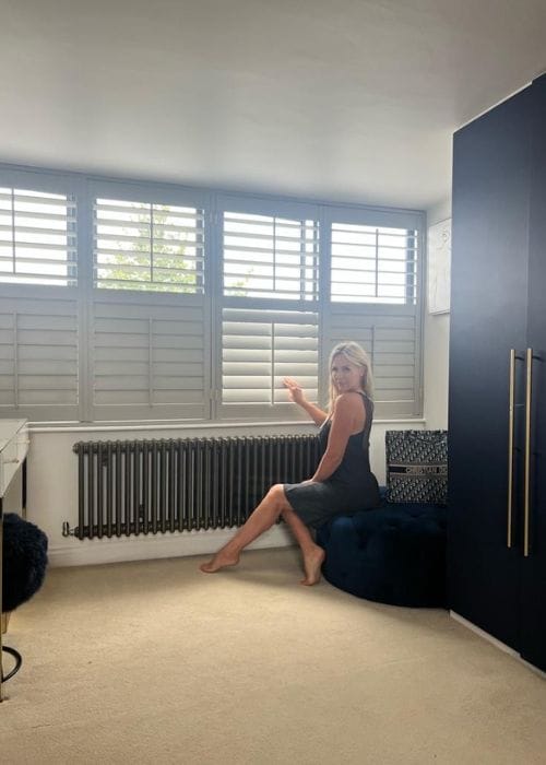 naomi isted sat next to her radiator