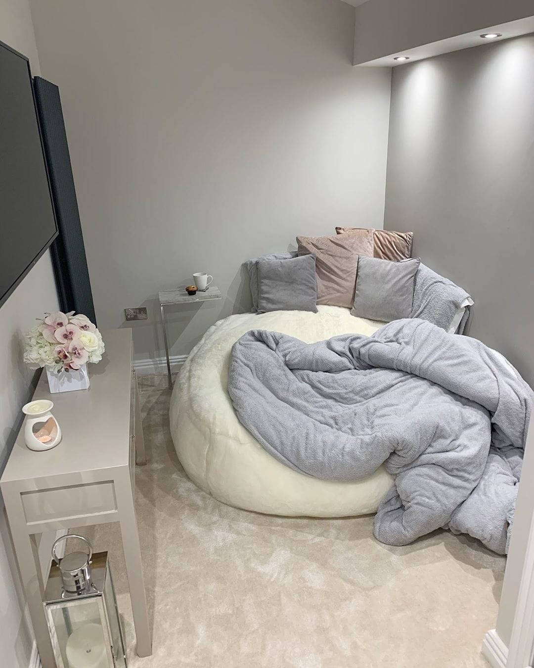 large bean bag in a snug room