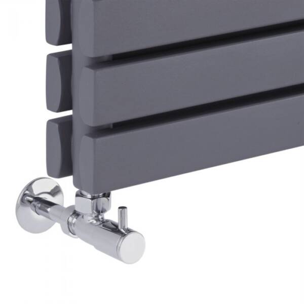 modern valves on a designer radiator