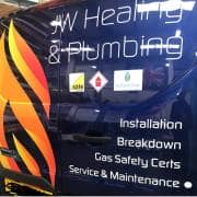 JW Heating & Plumbing van
