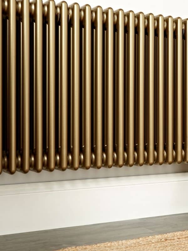Metallic metallic radiator close up