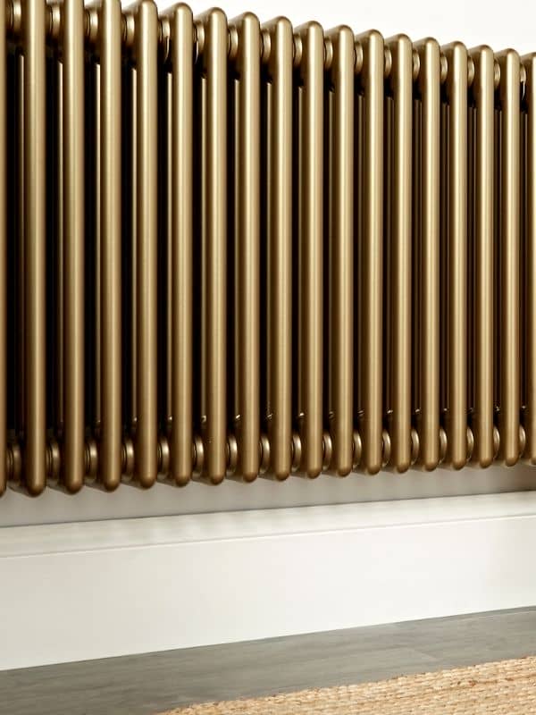 metallic radiator close up