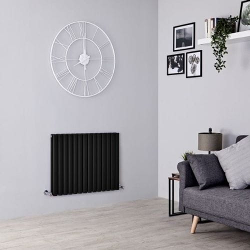 Milano Aruba black horizontal designer radiator