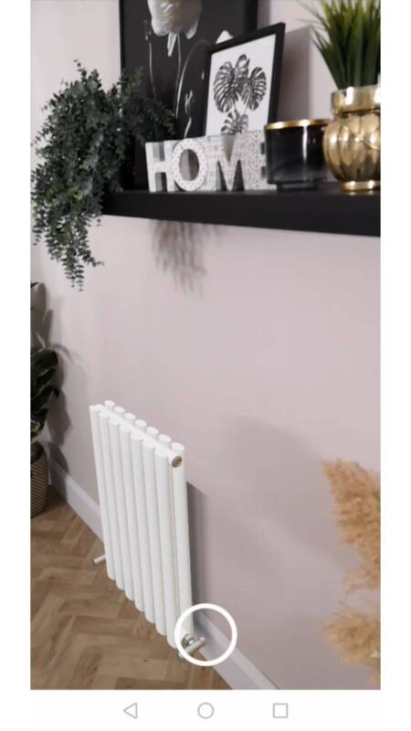 white milano aruba designer radiator in a living room