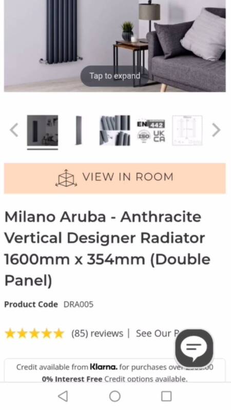 screenshot of the milano aruba product page
