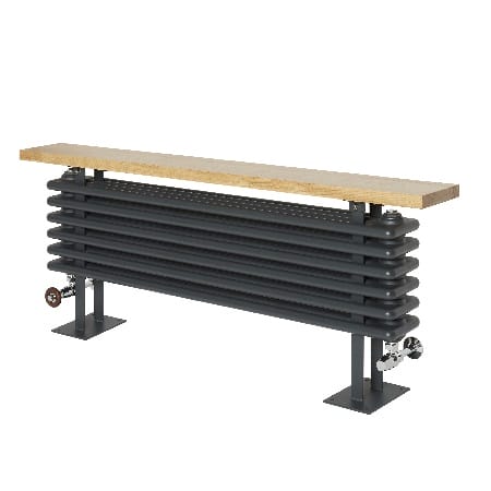 horizontal anthracite bench radiator