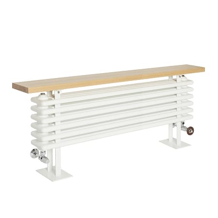 Milano Windsor - Horizontal White Traditional Cast Iron Style Column Bench Radiator - 480mm x 1200mm