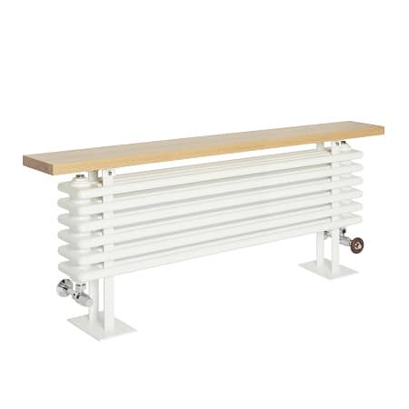 Milano Windsor - Horizontal White Traditional Cast Iron Style Column Bench Radiator - 480mm x 1200mm