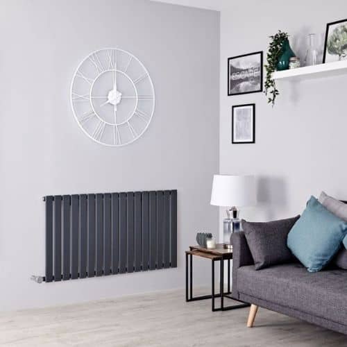 milano alpha electric radiator in a living room