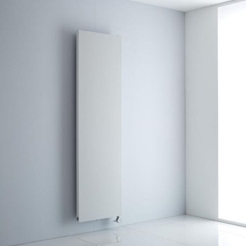 Milano Riso white vertical modern electric radiator milano riso electric vertical radiator on a white wall