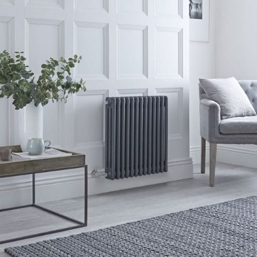 Milano Windsor anthracite electric radiator anthracite milano windsor electric radiator in a living room
