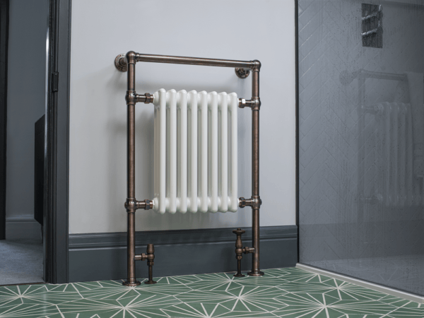 Milano Elizabeth heated towel rail in bathroom Milano Elizabeth heated towel rail in bathroom