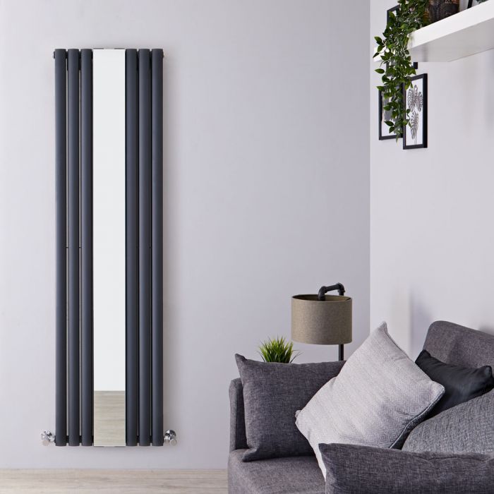 an image of a mirrored radiator in a sitting room