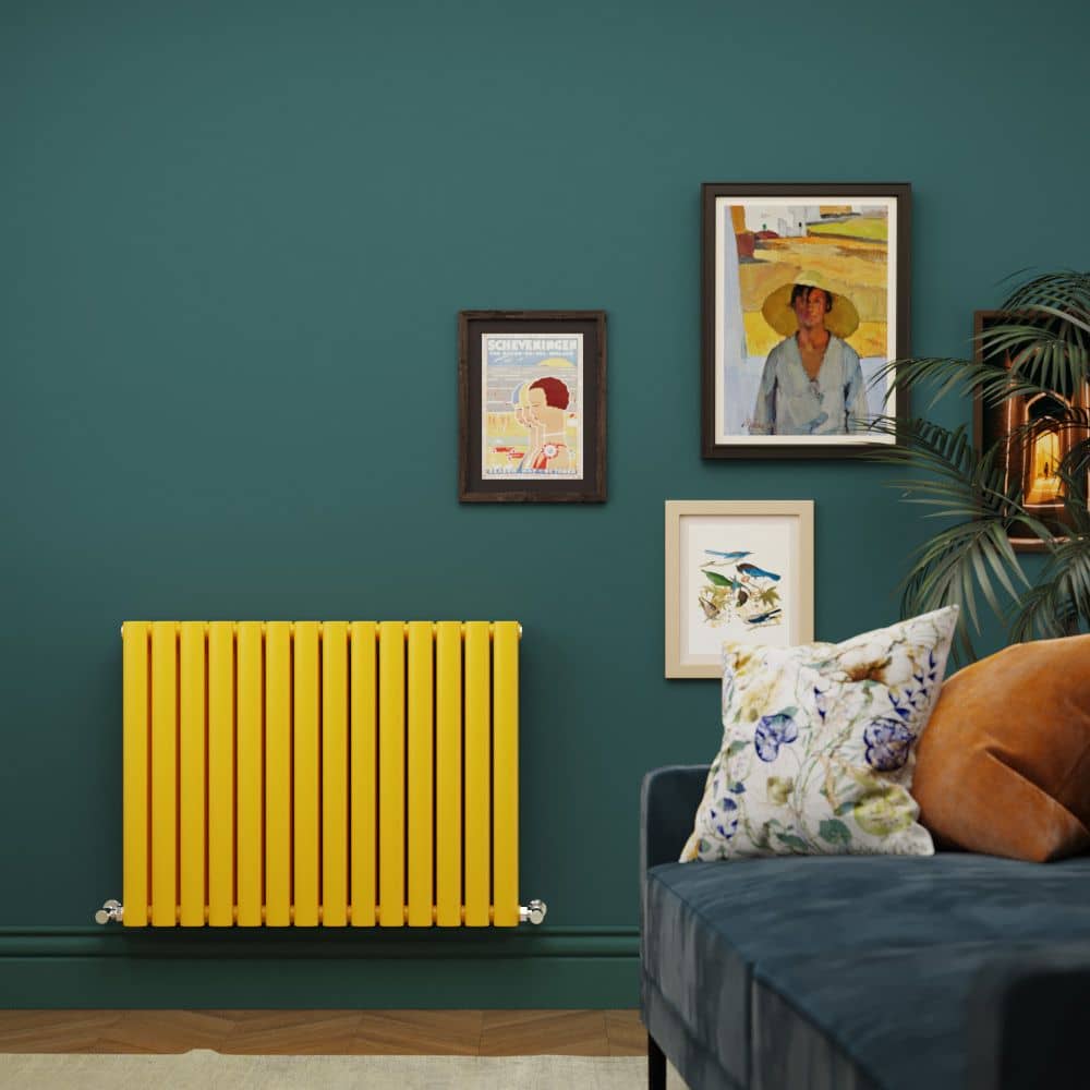 Milano Aruba - Dandelion Yellow Horizontal Designer Radiator (Double Panel)