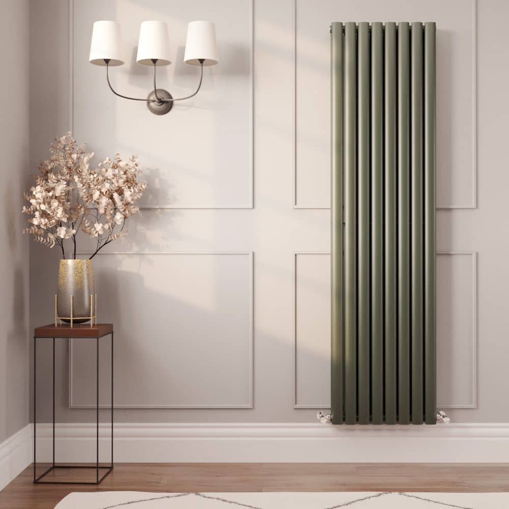 Milano Aruba - Evergreen 1780mm Vertical Double Panel Designer Radiator