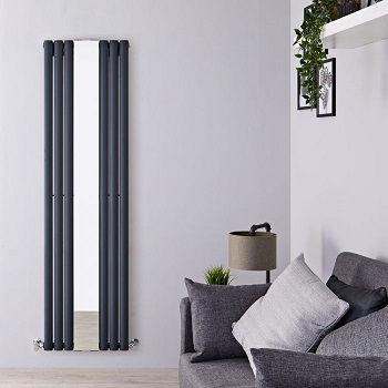 an image of a radiator with an integrated mirror in a sitting room