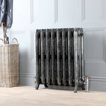 a traditional radiator in a hallway