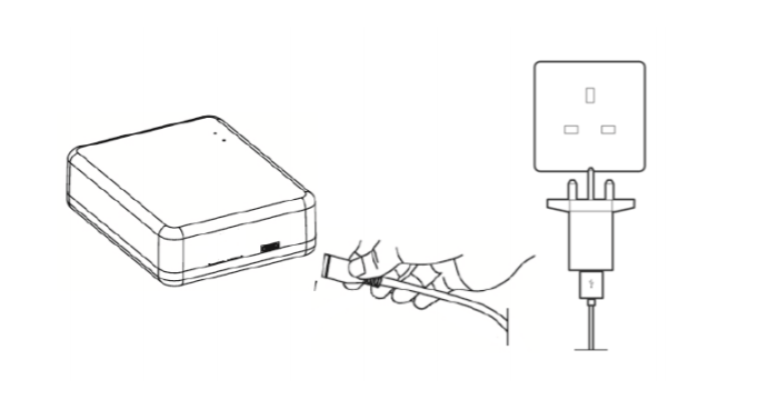 Milano Connect Wi-Fi Hub line drawing