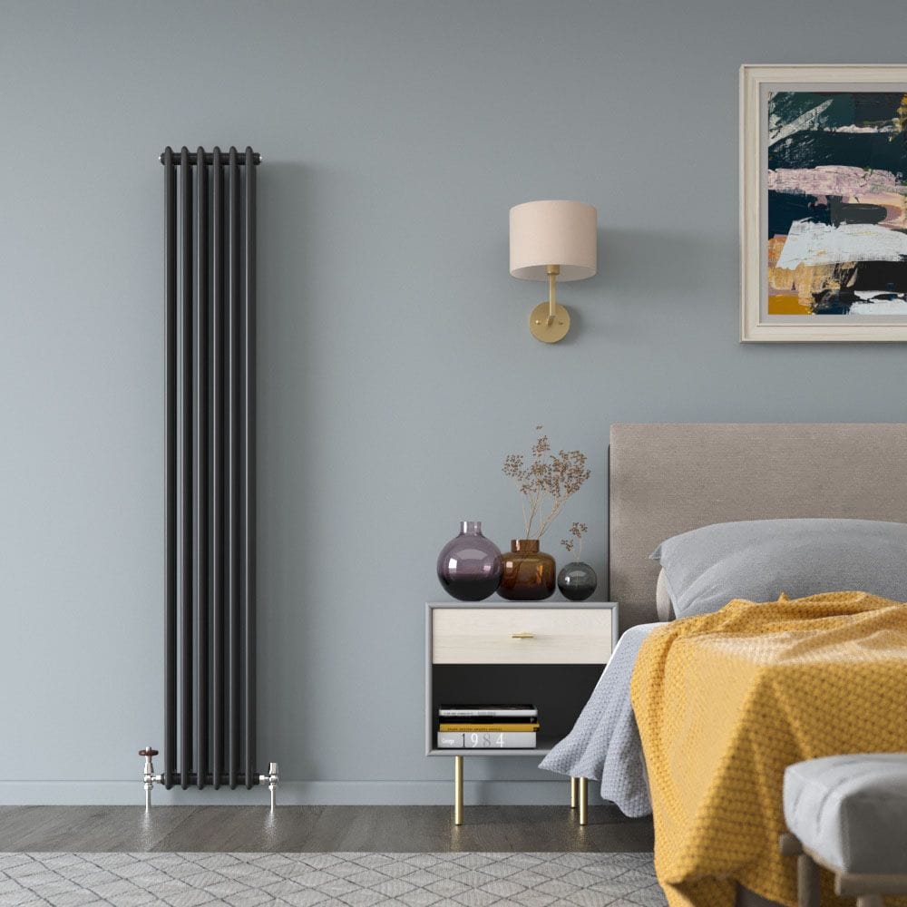 Milano Windsor - Black 1800mm Traditional Vertical Triple Column Radiator Milano Windsor - Black 1800mm Traditional Vertical Triple Column Radiator