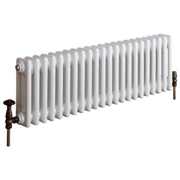 Low level Milano Windsor white column radiator