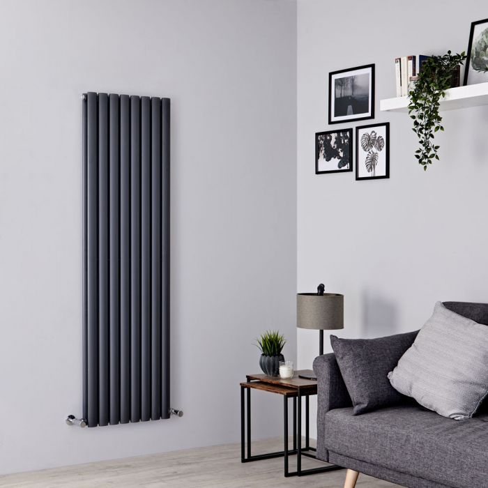 Milano Aruba anthracite grey vertical designer radiator