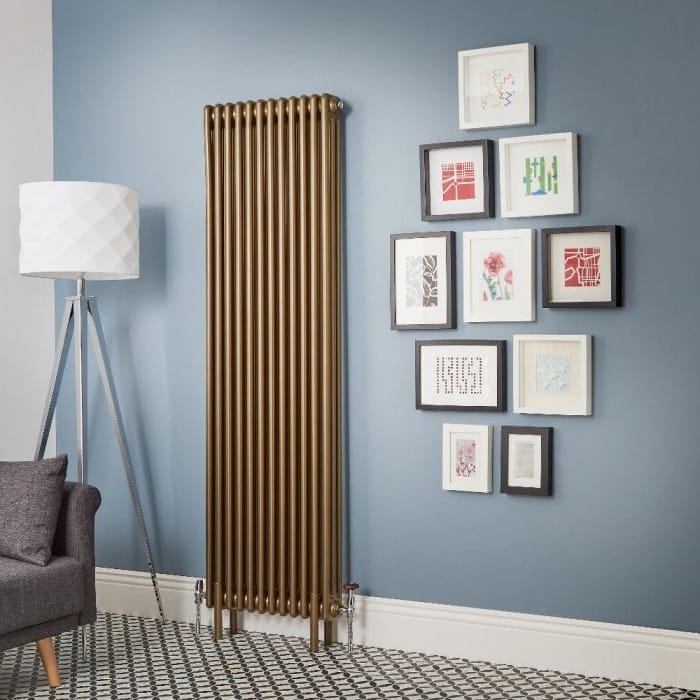Milano Windsor Metallic Bronze Vertical Traditional Column Radiator (Triple Column)