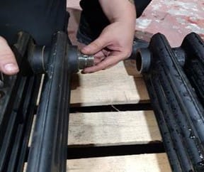 cast iron sections being joined