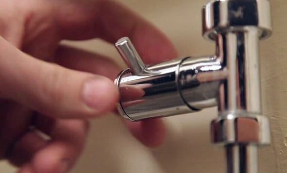 a radiator valve being reopened