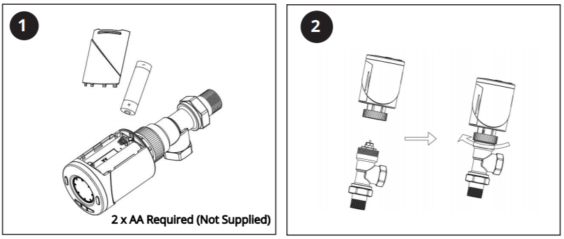 Milano Connect Smart TRVs line drawing Milano Connect Smart TRVs line drawing