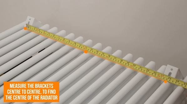 measuring the centre of a radiator