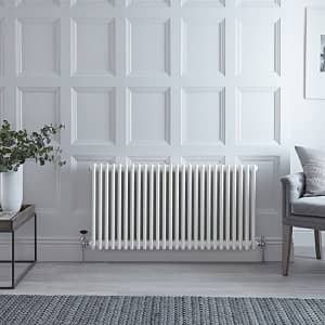 Traditional column radiator a traditonally styled white column radiator on a panelled wall