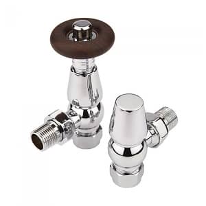 Thermostatic Radiator Valves in a Traditional Style thermostatic radiator valves on a white background