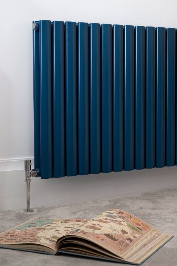 blue horizontal aruba radiator