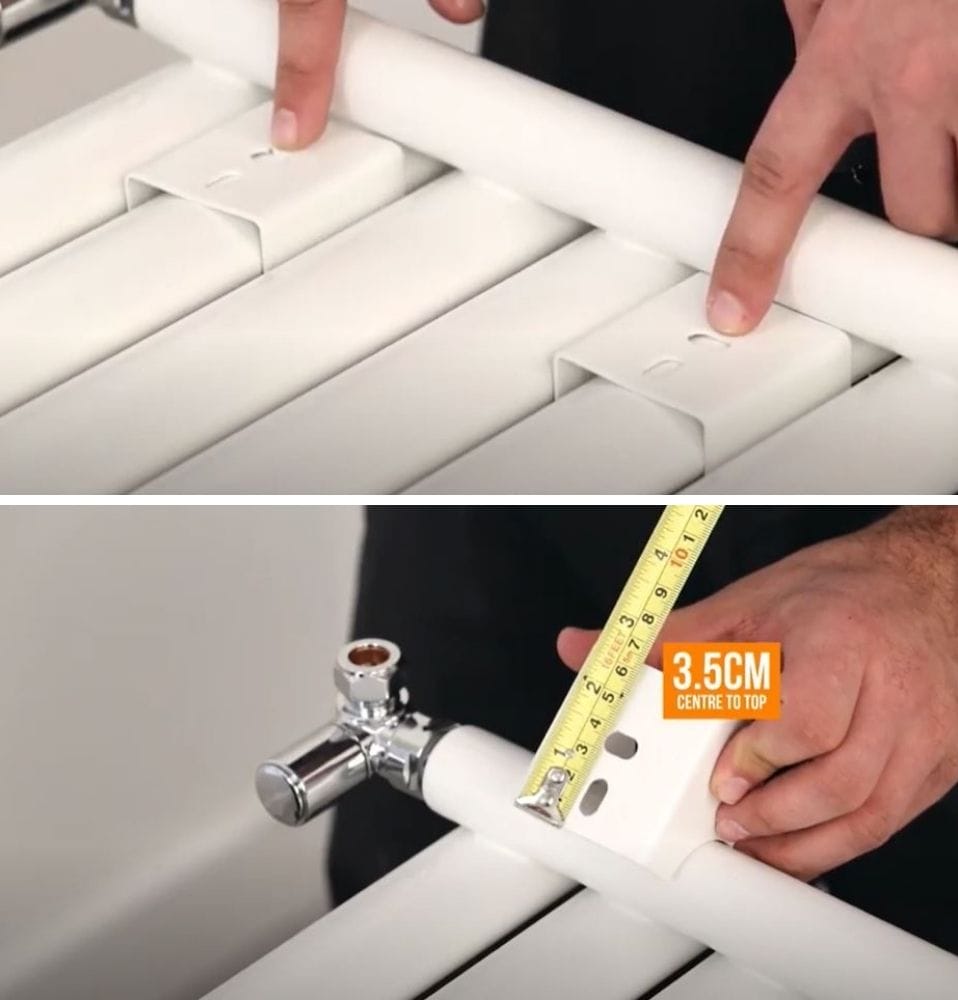 measuring radiator brackets